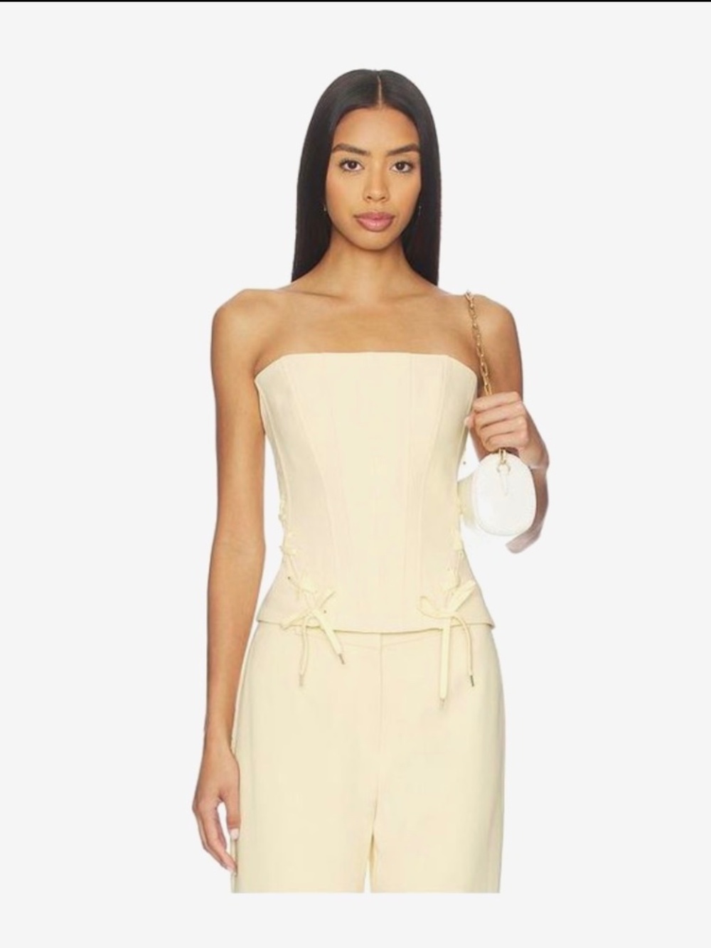 Amanda Uprichard Hathaway Top in Cornsilk, size Small